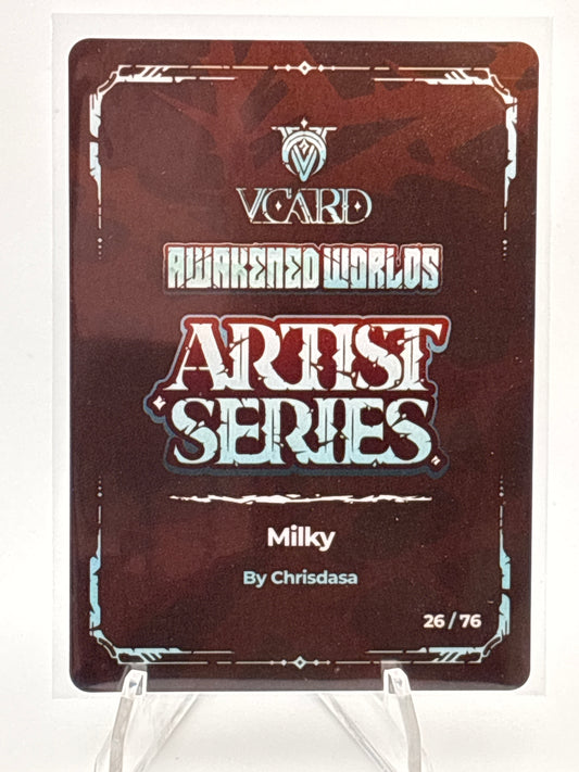 VCard TCG Awakened Worlds Milky | 26/76 Chrisdasa Artist Series
