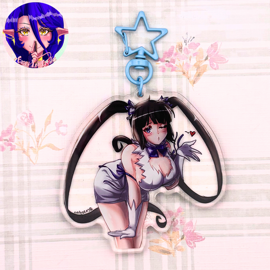 Goddess Girl Glitter Epoxy Keychain