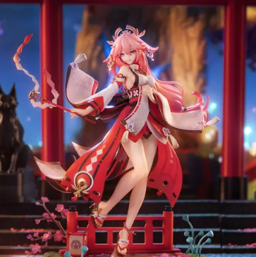 Genshin Impact Yae Miko: Astute Amusement Ver. 1/7 Scale Figure w/ Bonus: Grand Narukami Shrine Omamori