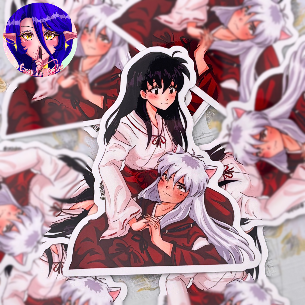 Shrine Couple Glossy Vinyl Sticker