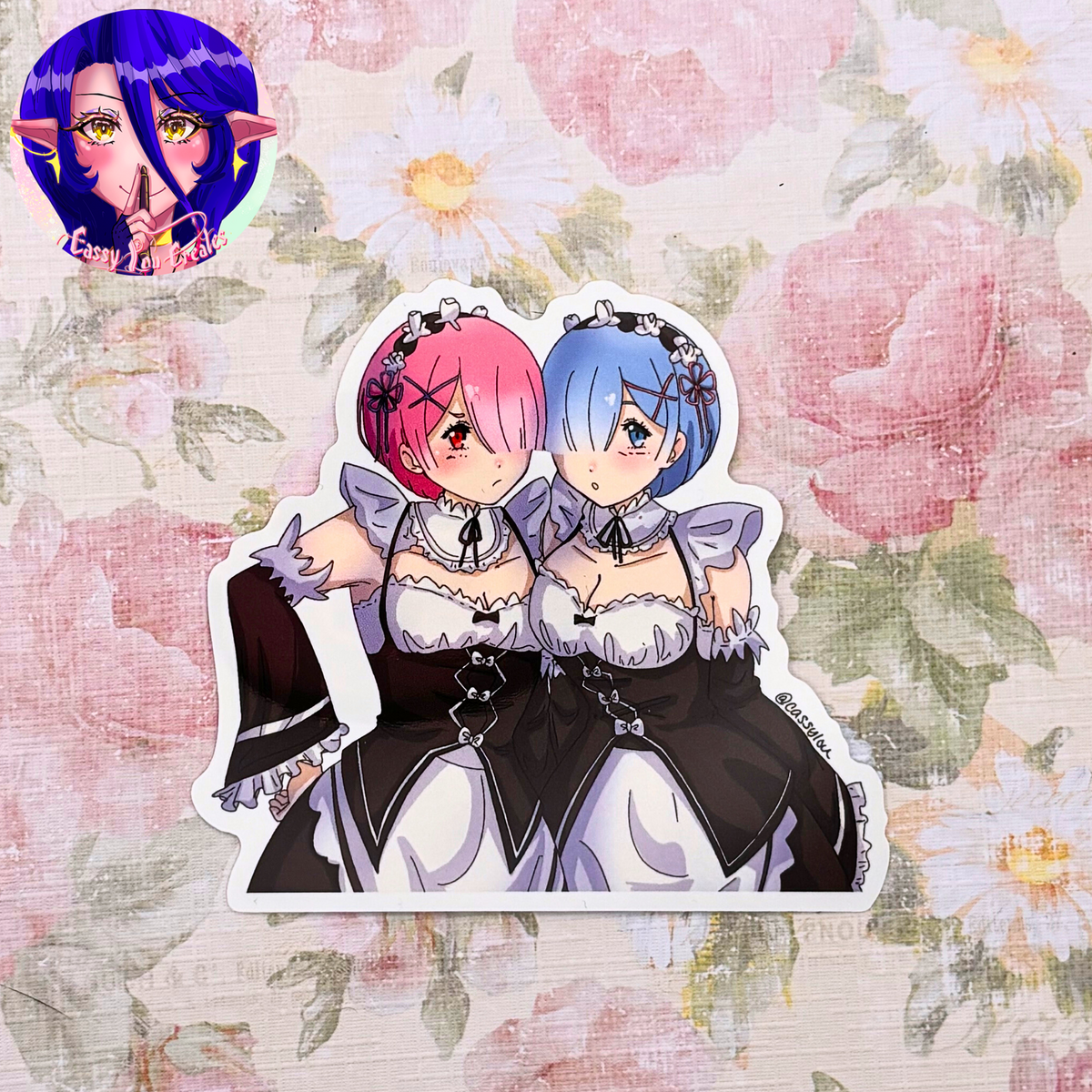 Elf Girl and Maids Glossy Vinyl Stickers